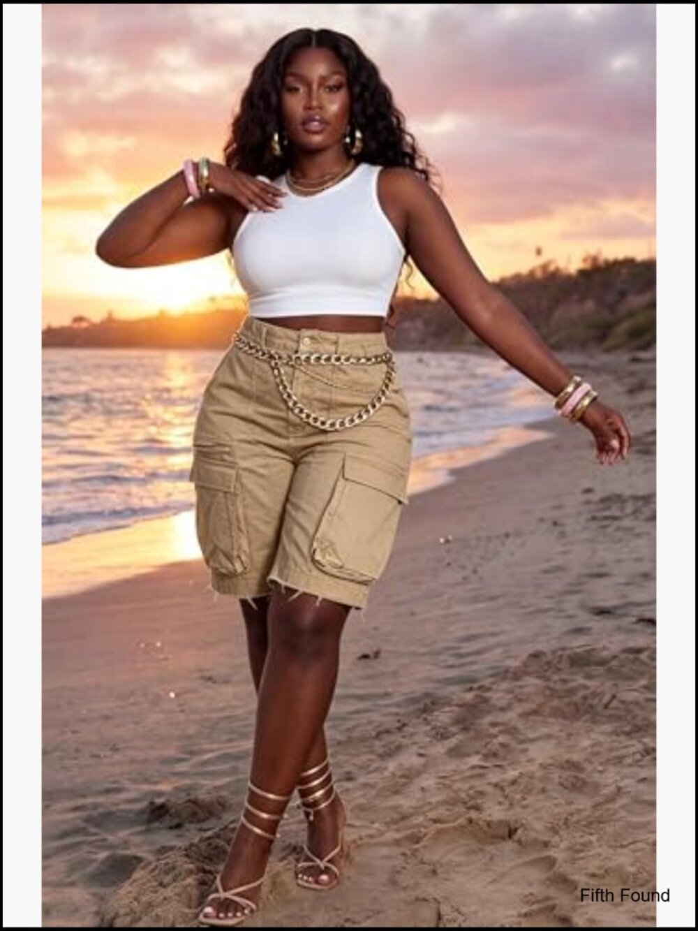 Denim Shorts Women High Waisted Stretchy Cargo Jean Bermuda Raw Hem Baggy Jorts - Picture 2 of 7